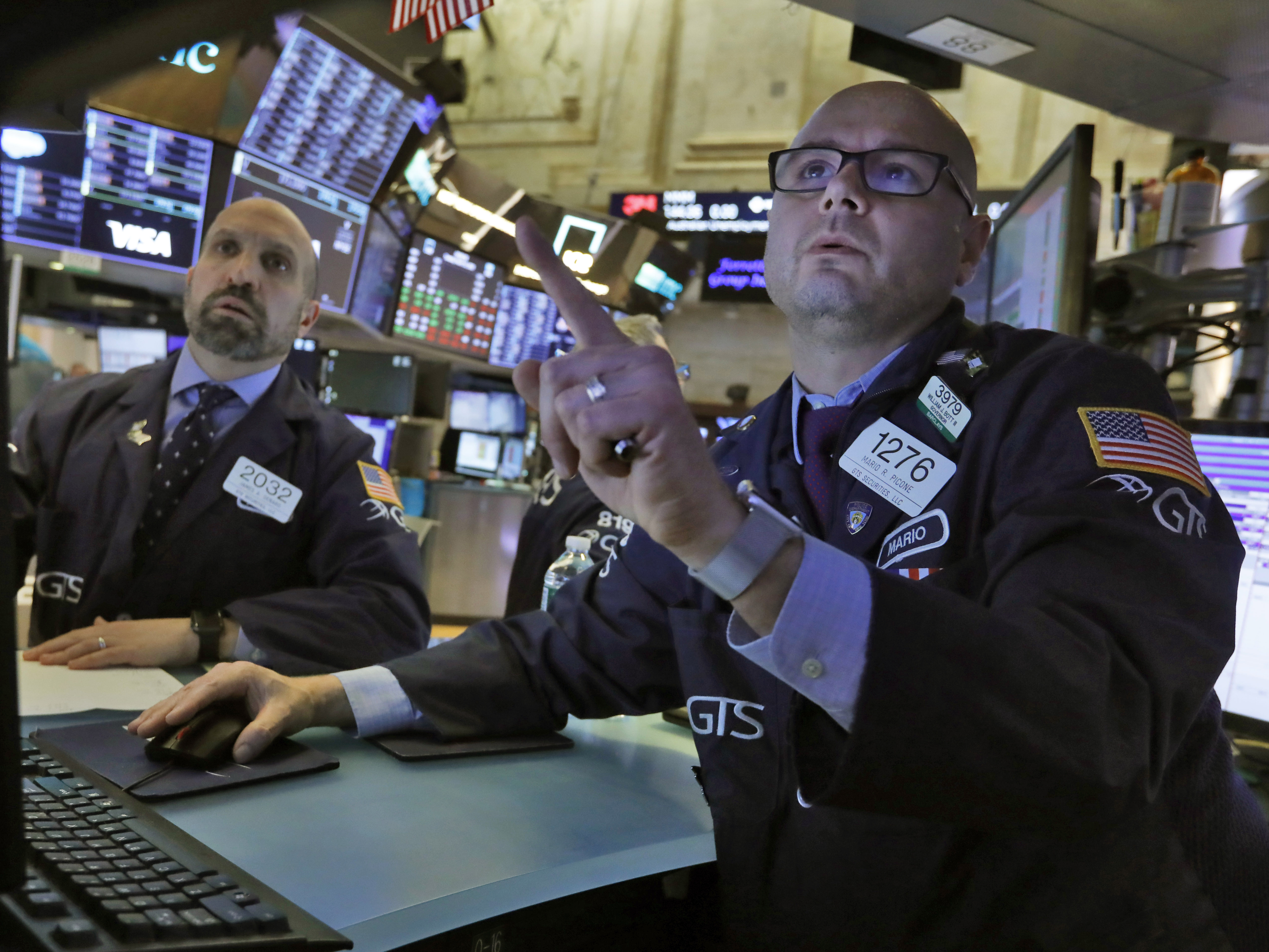 caption: U.S. stock indexes rose nearly 5% Tuesday, after the market's worst day since 2008.