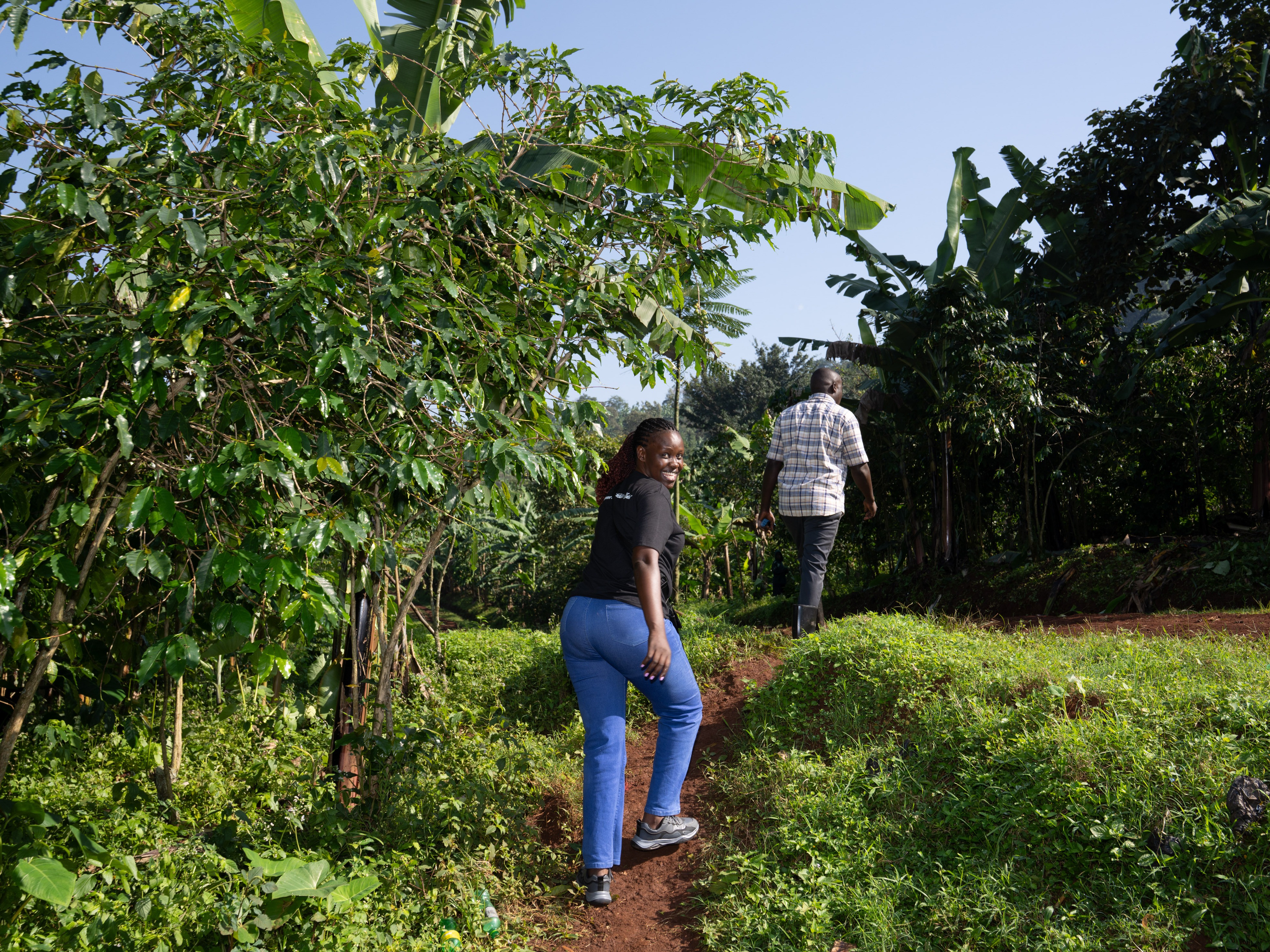 caption: Meridah Nandudu, 35, couldn't find a job after graduating with a degree in social work. That's when she began to think about coffee as a way to transform her life and the lives of the women from her village. As the owner of Bayaaya Specialty Coffee in Mbale, Uganda, she now buys her coffee directly from more than 600 women farmers, overcoming the initial resistance from the men in the village. "It was a bit tough because, as we all know, coffee is a male-dominated thing," she says. "The husbands wouldn't al