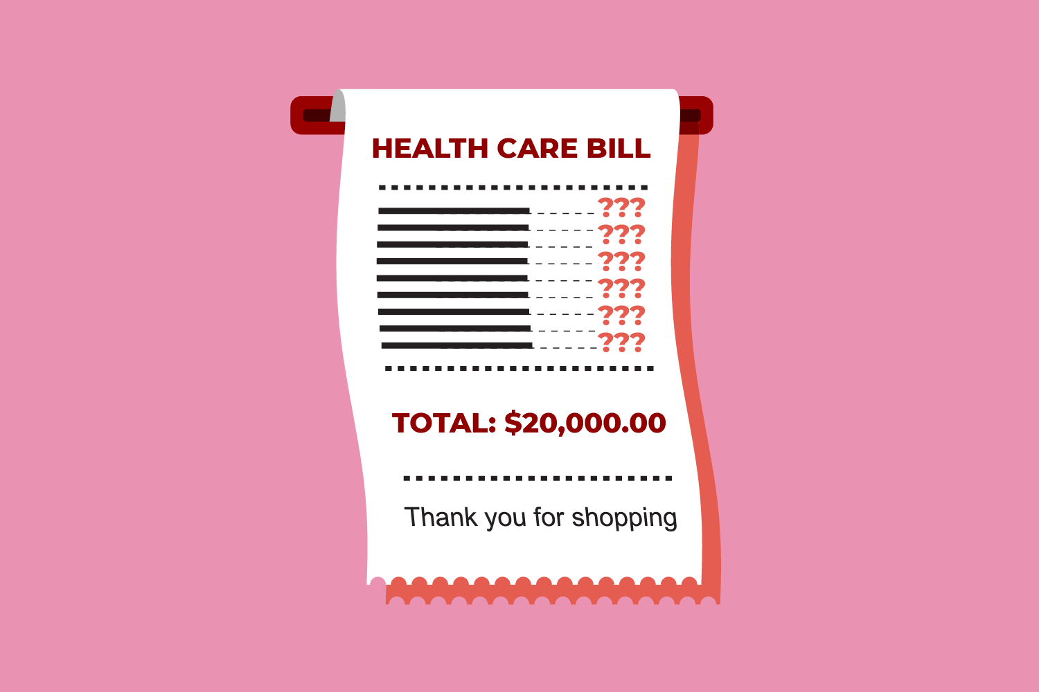 caption: Illustration of health care bill.