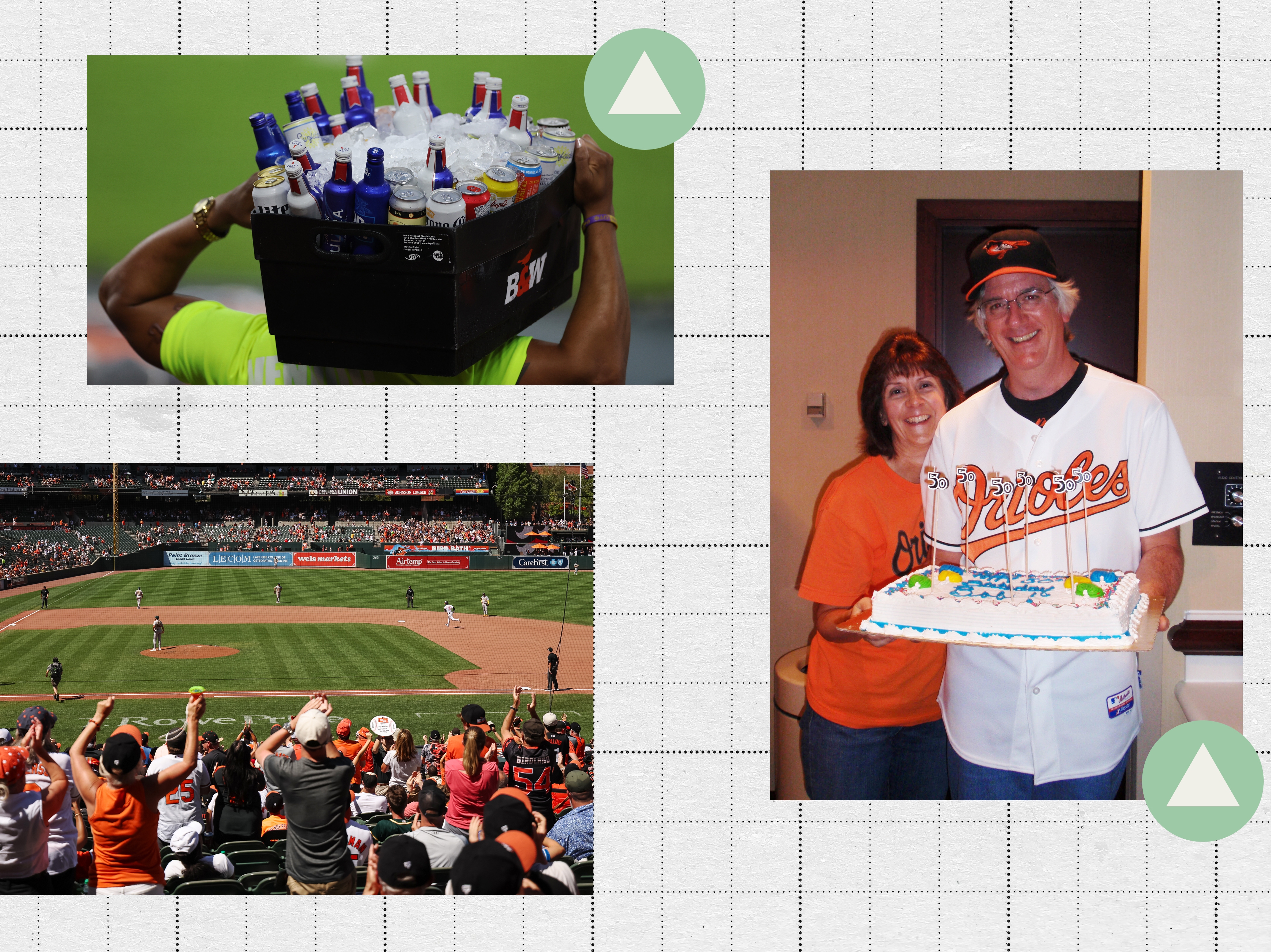 caption: Sports ticket prices in the U.S. have more than doubled in the past 25 years. Bob Hinz (right) has been a Baltimore Orioles season ticket holder for two decades but recent price increases have caused him to reconsider.