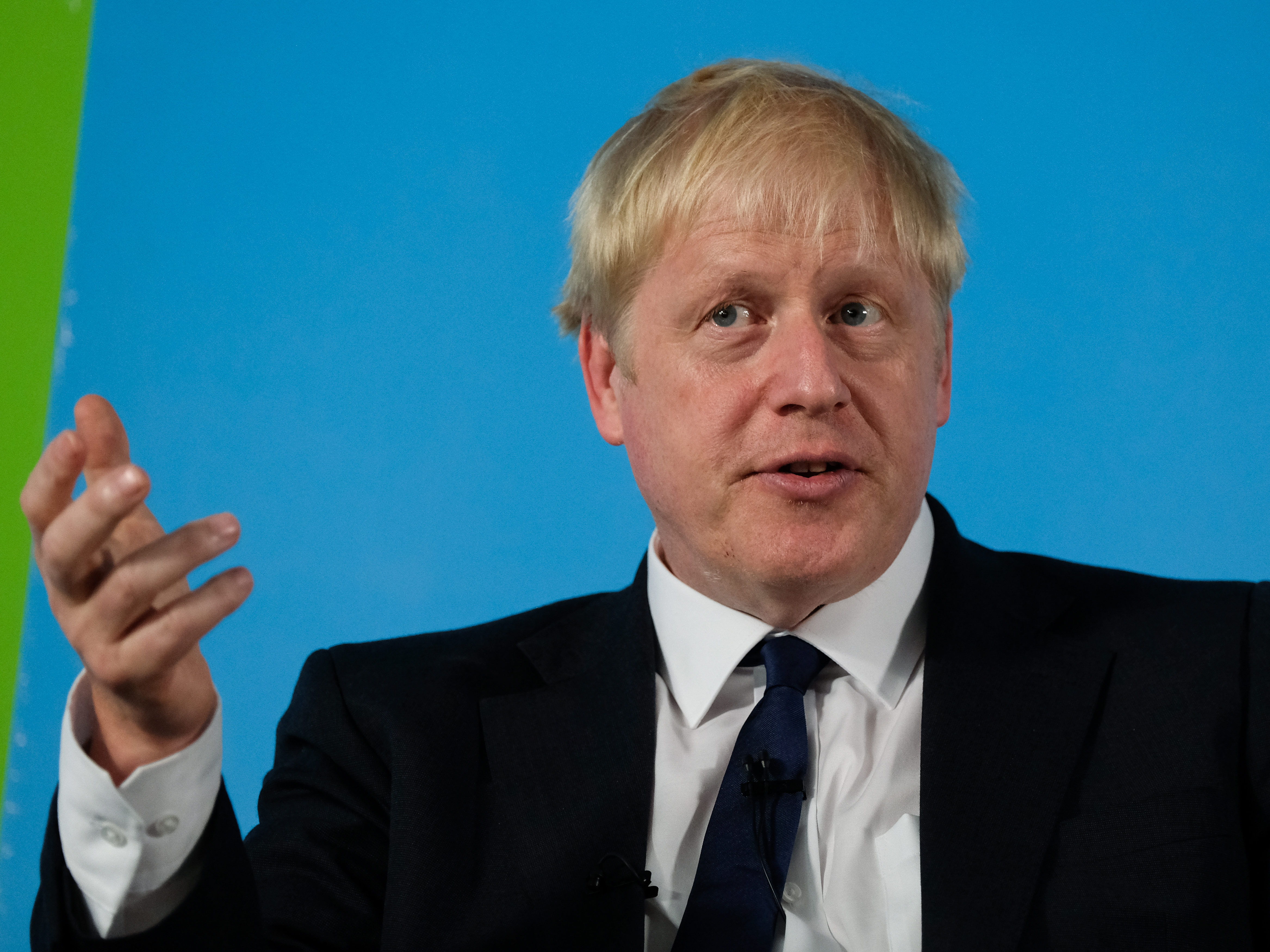 caption: Conservative Party leadership candidate Boris Johnson speaks at a hustings event at Carlisle Racecourse on June 29, in Carlisle, England. The winner of the party's leadership vote, to be announced on July 23, will also take up the post of prime minister.
