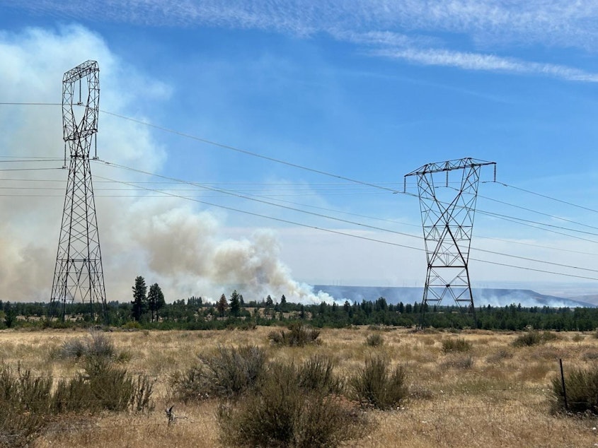 caption: The Newell Road Fire in south-central Washington has burned more than 50,000 acres.