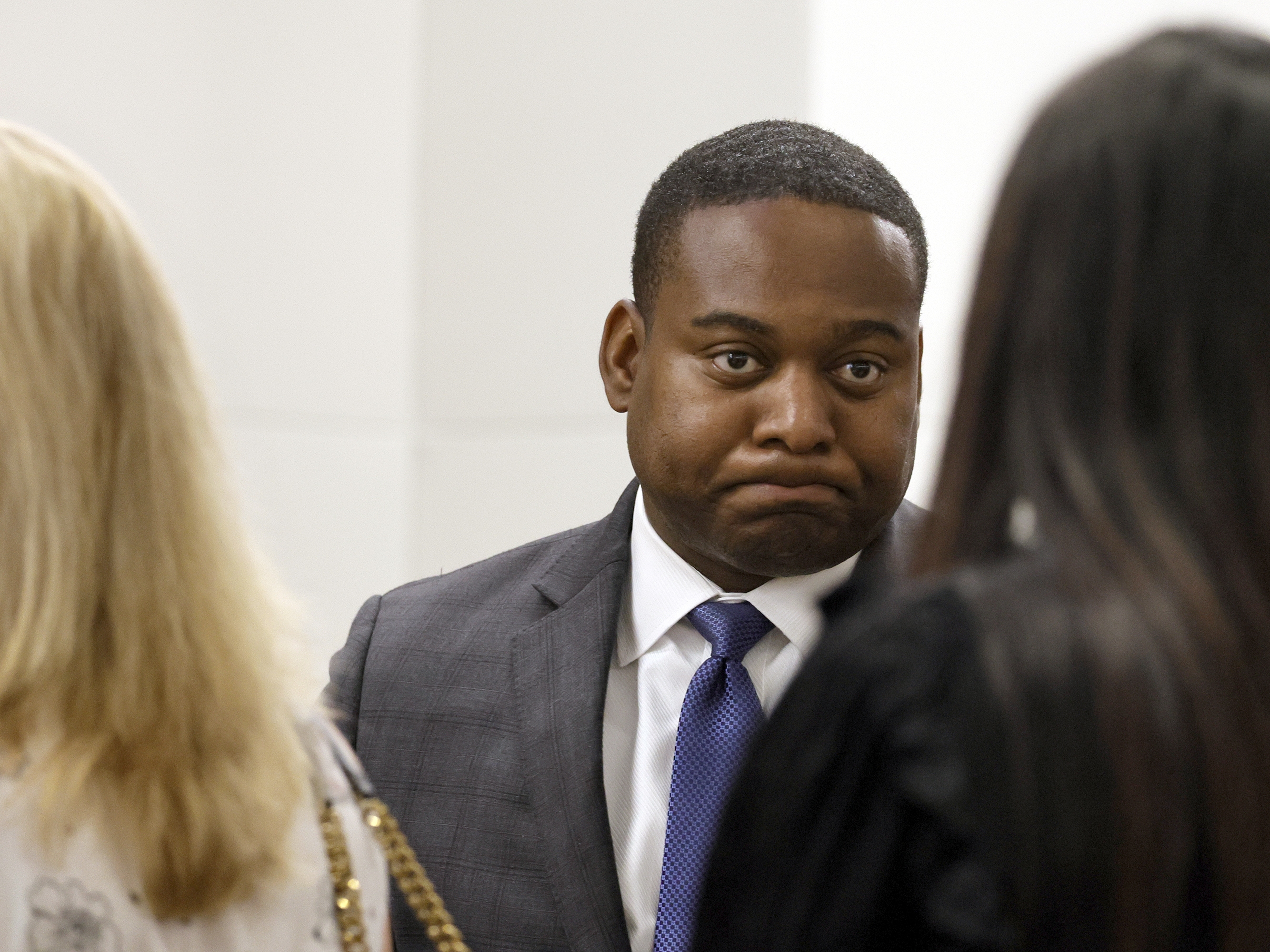 caption: Broward County State Attorney Harold F. Pryor stands in the back of the gallery during the penalty phase of the trial of Marjory Stoneman Douglas High School shooter Nikolas Cruz at the Broward County Courthouse in Fort Lauderdale, Fla., on Aug. 1, 2022.