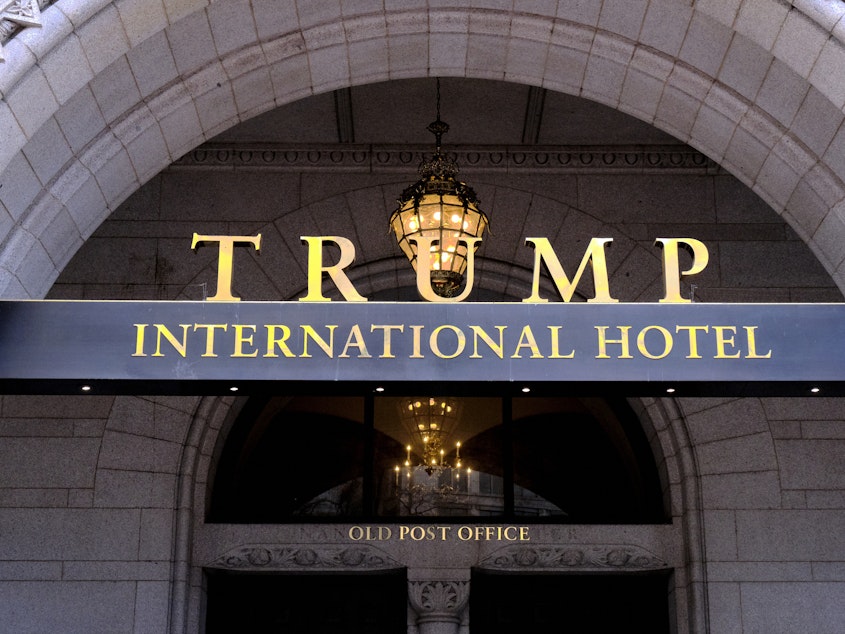 caption: Trump International in Washington D.C. A federal appeals court on Monday heard arguments in a lawsuit filed by more than 200 Democratic lawmakers that President Trump not seeking Congressional approval in his overseas private business dealing violated the Constitution.