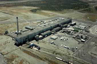 caption: File photo of Hanford's PUREX plant.