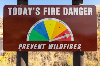 caption: Information on public fire danger signs comes from the Nation Fire Danger Rating System, which is being updated for the first time in more than four decades. CREDIT: JACOB FRANK/NPS
