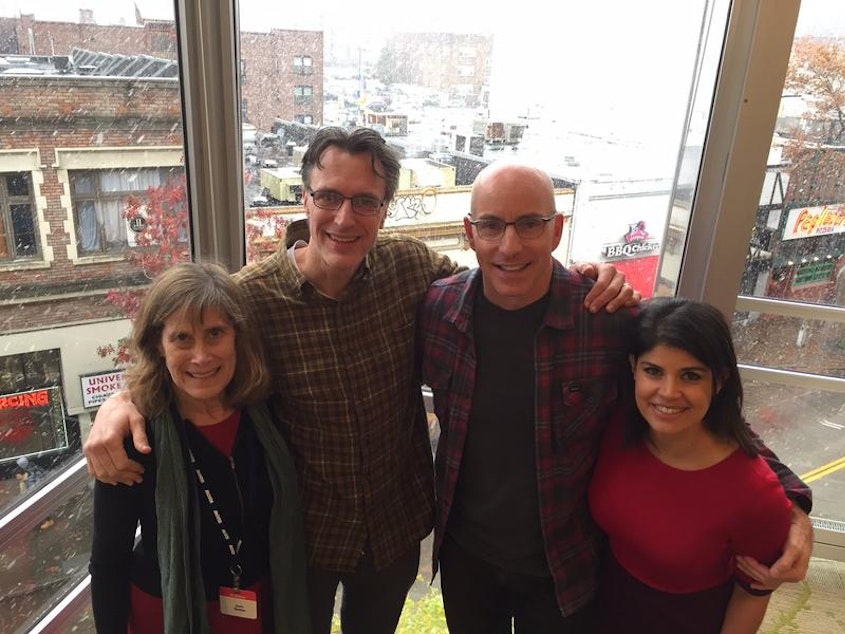 caption: L-R: Joni Balter, Bill Radke, C.R. Douglas, Natalie Brand