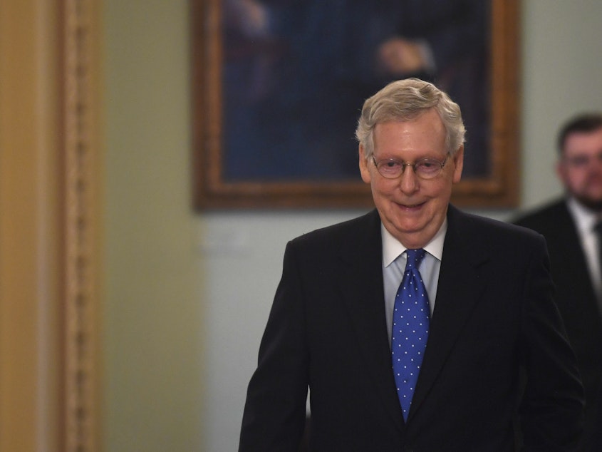 caption: Sen. Majority leader Mitch McConnell says he'd fill a potential Supreme Court vacancy in 2020.