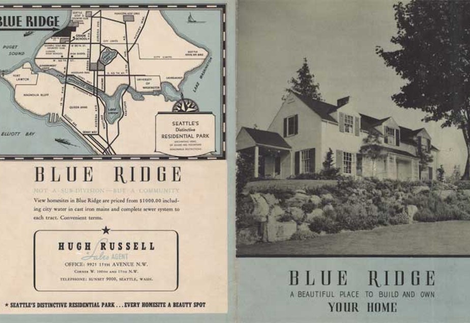 caption: Seattle's Blue Ridge neighborhood was developed by William and Bertha Boeing through a federal loan guarantee that required homes be sold and occupied only by white people.