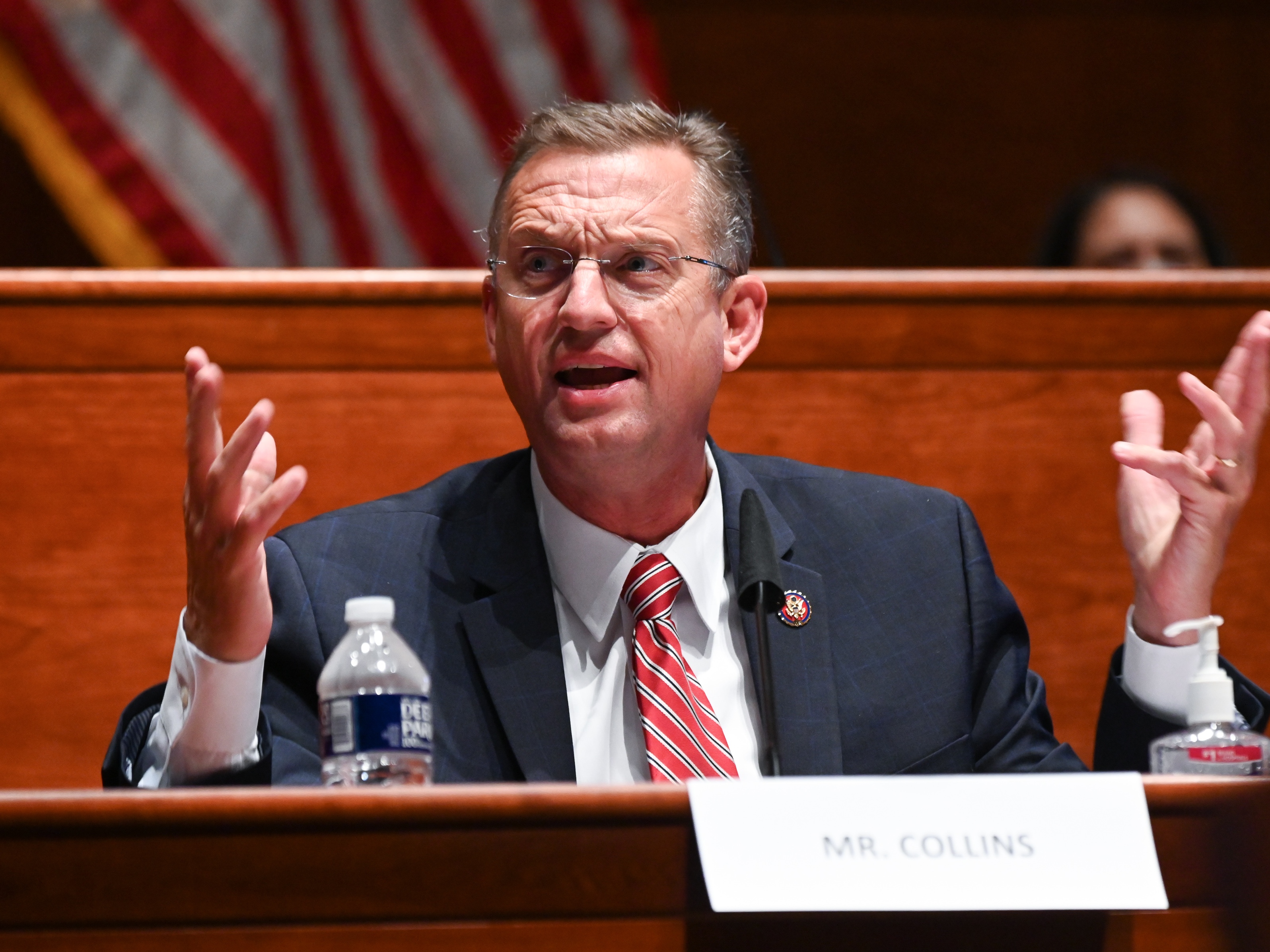 caption: Rep. Doug Collins, a Republican from Georgia, speaks during a House Judiciary Committee hearing on June 17, 2020. President-elect Donald Trump has named Collins as his pick to lead the Department of Veterans Affairs.
