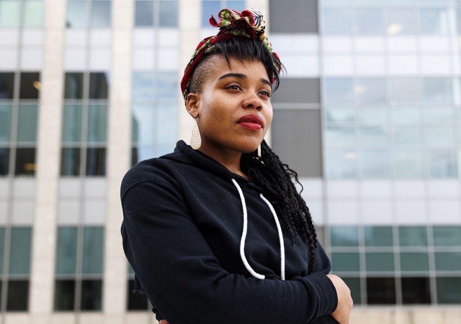 caption: Angelica Campbell is a plaintiff in a civil lawsuit against Raz Simone, a well-known Seattle hip-hop artist who is accused by several women of raping and trafficking them. 