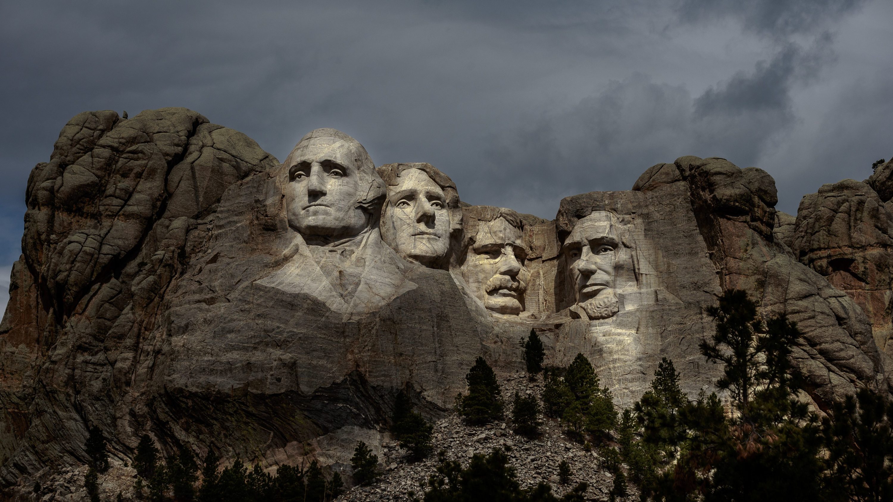 caption: Mount Rushmore National Memorial in Keystone, South Dakota. (Kerem Yucel/AFP via Getty Images)