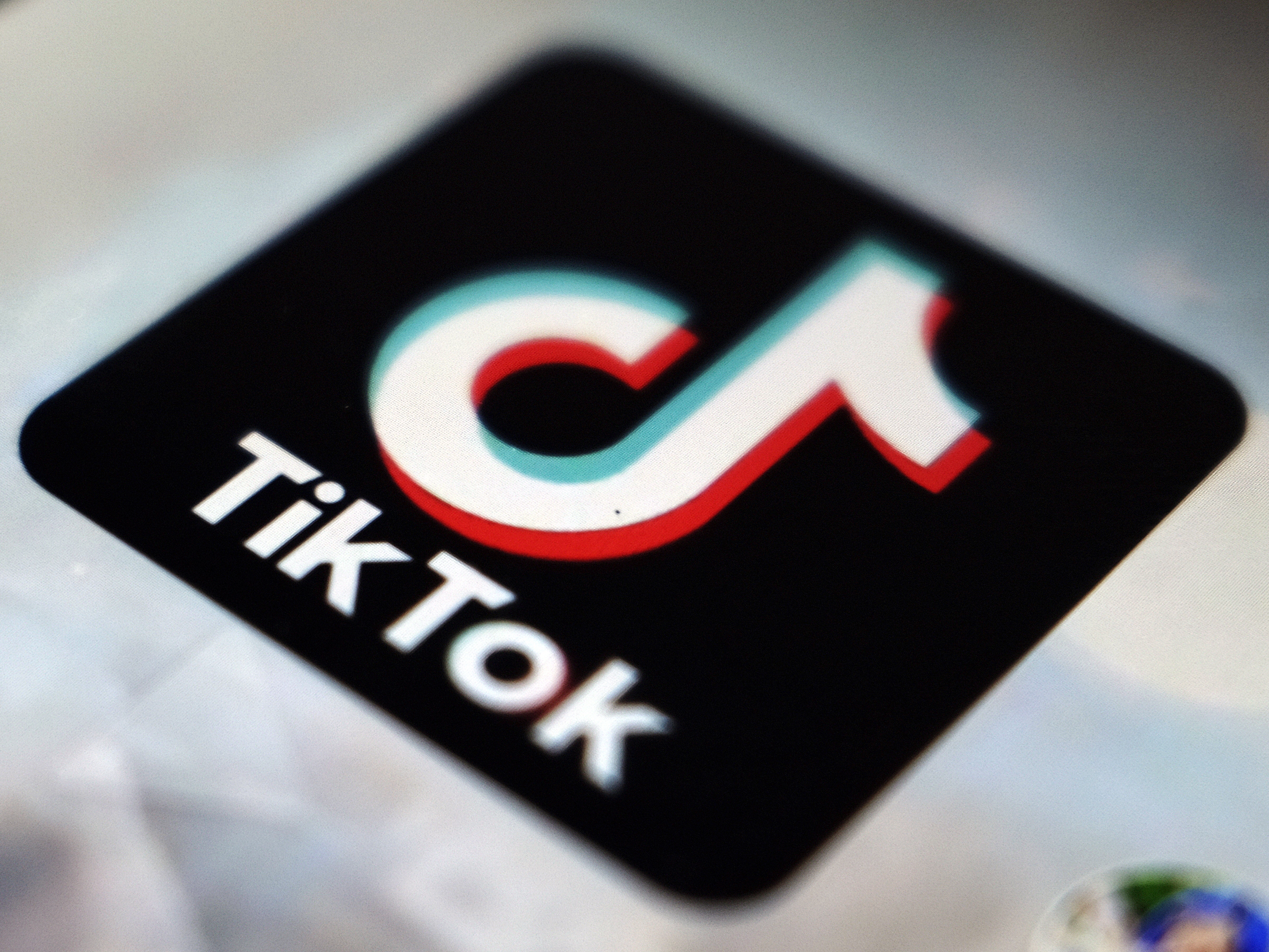 caption: A view of the TikTok app logo, in Tokyo, Japan, Sept. 28, 2020.