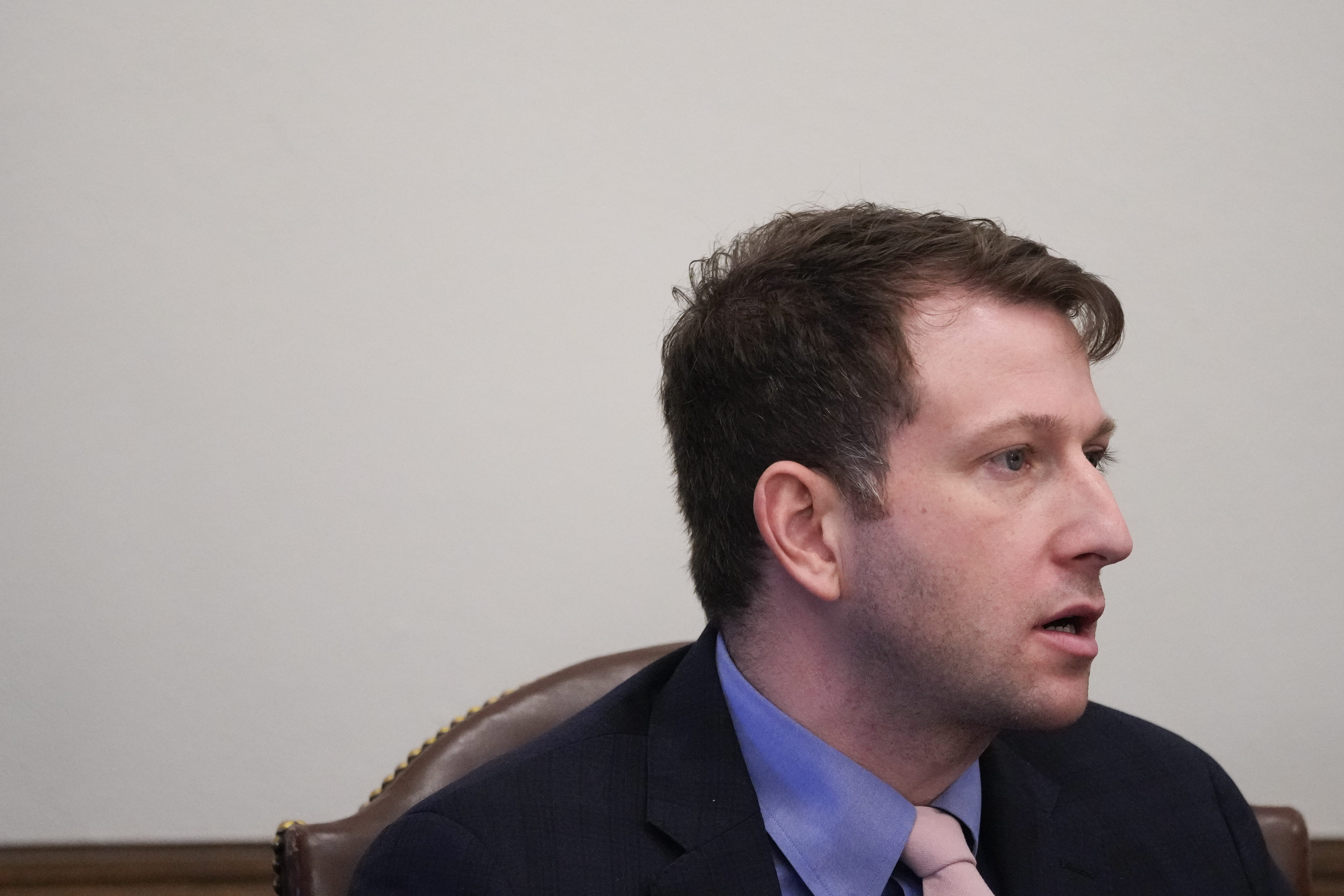 caption: House Majority Leader Joe Fitzgibbon, D-Seattle, speaks during a response to Gov. Jay Inslee's State of the State address on the second day of the legislative session at the Washington state Capitol, Tuesday, Jan. 9, 2024, in Olympia, Wash. 