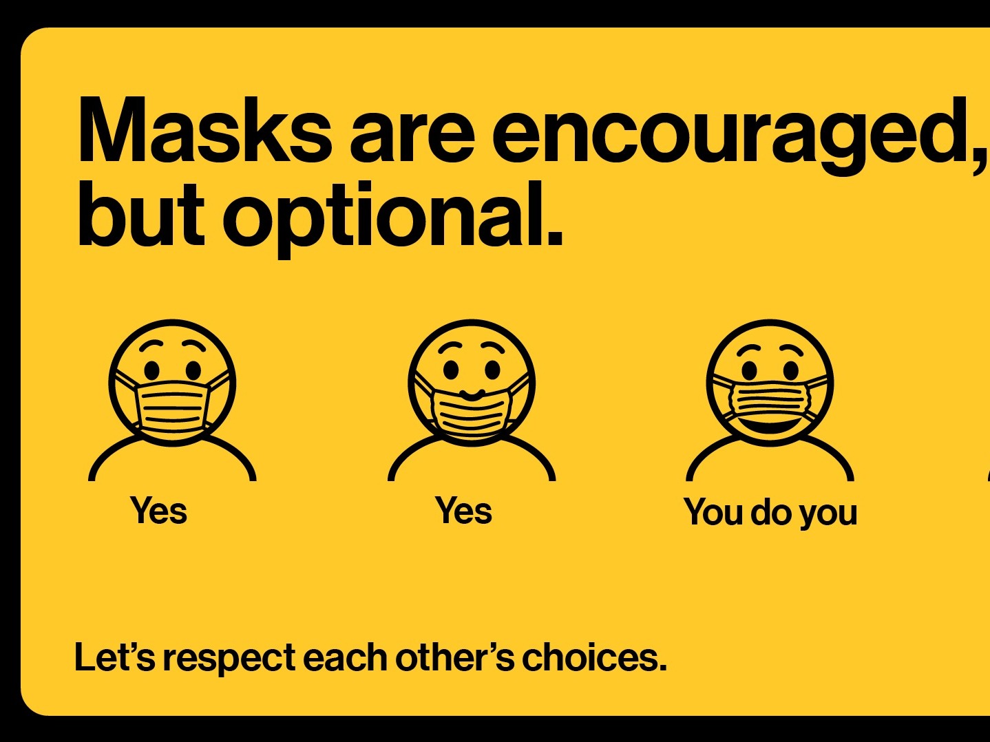 caption: Critics say the Metropolitan Transportation Authority's signs explaining New York's new mask-optional policy for transit riders undermines earlier messages and puts people at risk.