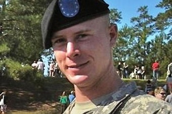 caption: File photo of Bowe Bergdahl at his graduation from basic training with the Army.
