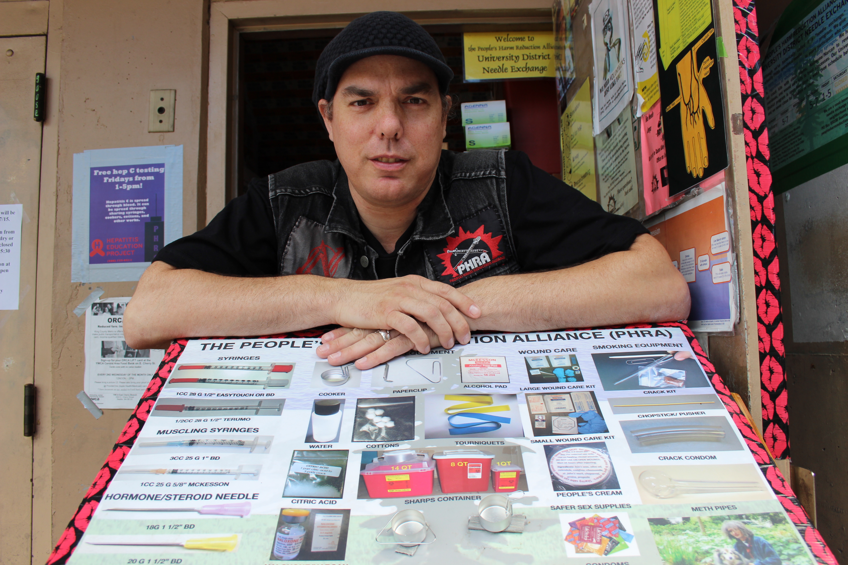 caption: Shilo Murphy at the People's Harm Reduction Alliance in Seattle's University District.