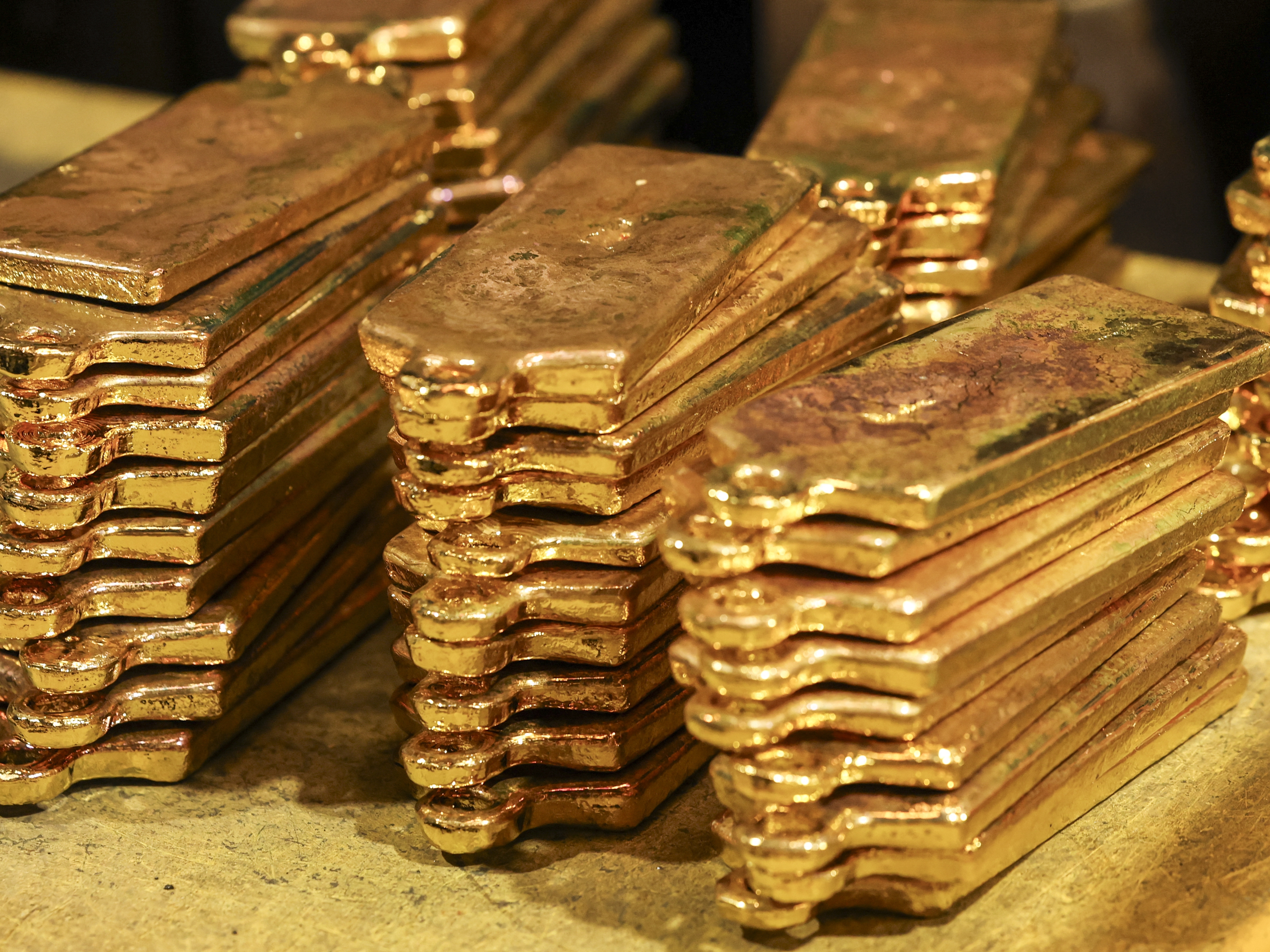 caption: Gold is having its hottest year in nearly half a century — since the global energy and inflation crises of 1979.