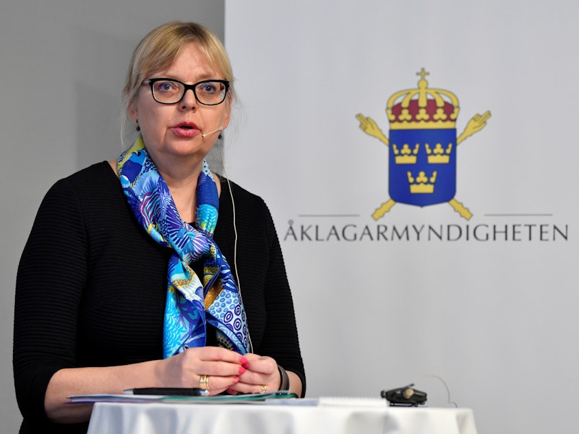 caption: Deputy Director of Public Prosecution Eva-Marie Persson says "the evidential situation has been weakened to such an extent" that the inquiry into Julian Assange shouldn't continue.