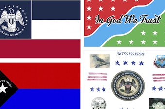 caption: The public submitted nearly 3,000 proposals for a new Mississippi flag, featuring magnolias, stars, a Gulf Coast lighthouse and more. The designs were posted on Monday on the Mississippi Department of Archives and History website.
