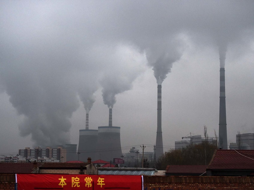 caption: China says it will stop financing new coal-fired power plants in other countries, but coal use is expected to keeping rising within its borders.