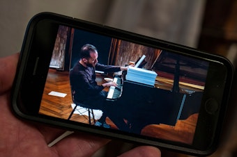 caption: Igor Levit, who performed all of Erik Satie's 20-hour-long piece "Vexation" live on YouTube, is just one musician who has pushed the limits of live-streaming during the coronavirus pandemic.
