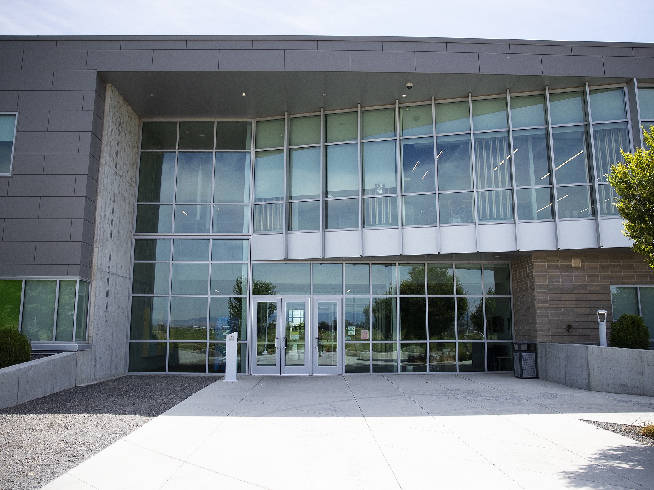 caption: Quincy High School is shown on Friday, July 18, 2025, in Quincy, Washington.