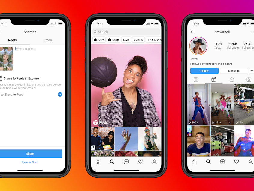 caption: Facebook's new Reels feature on Instagram allows users to create and share short videos, similar to TikTok.