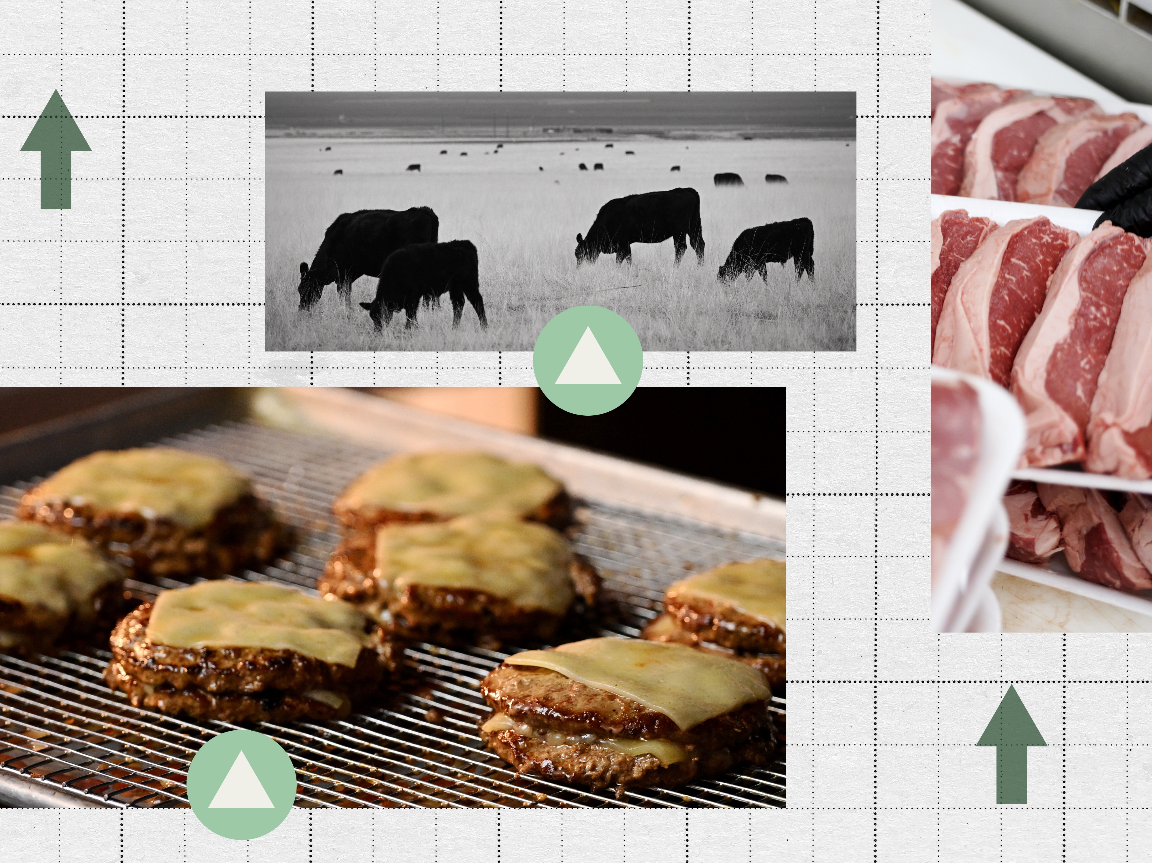 caption: Beef prices have increased over 50% since 2020, causing restaurants and stores to raise their prices.