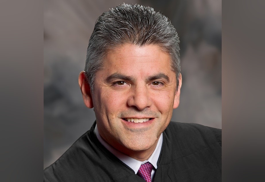 caption: Washington Supreme Court Justice Steven Gonzalez is running for re-election in the state's only judicial race with a challenger.
