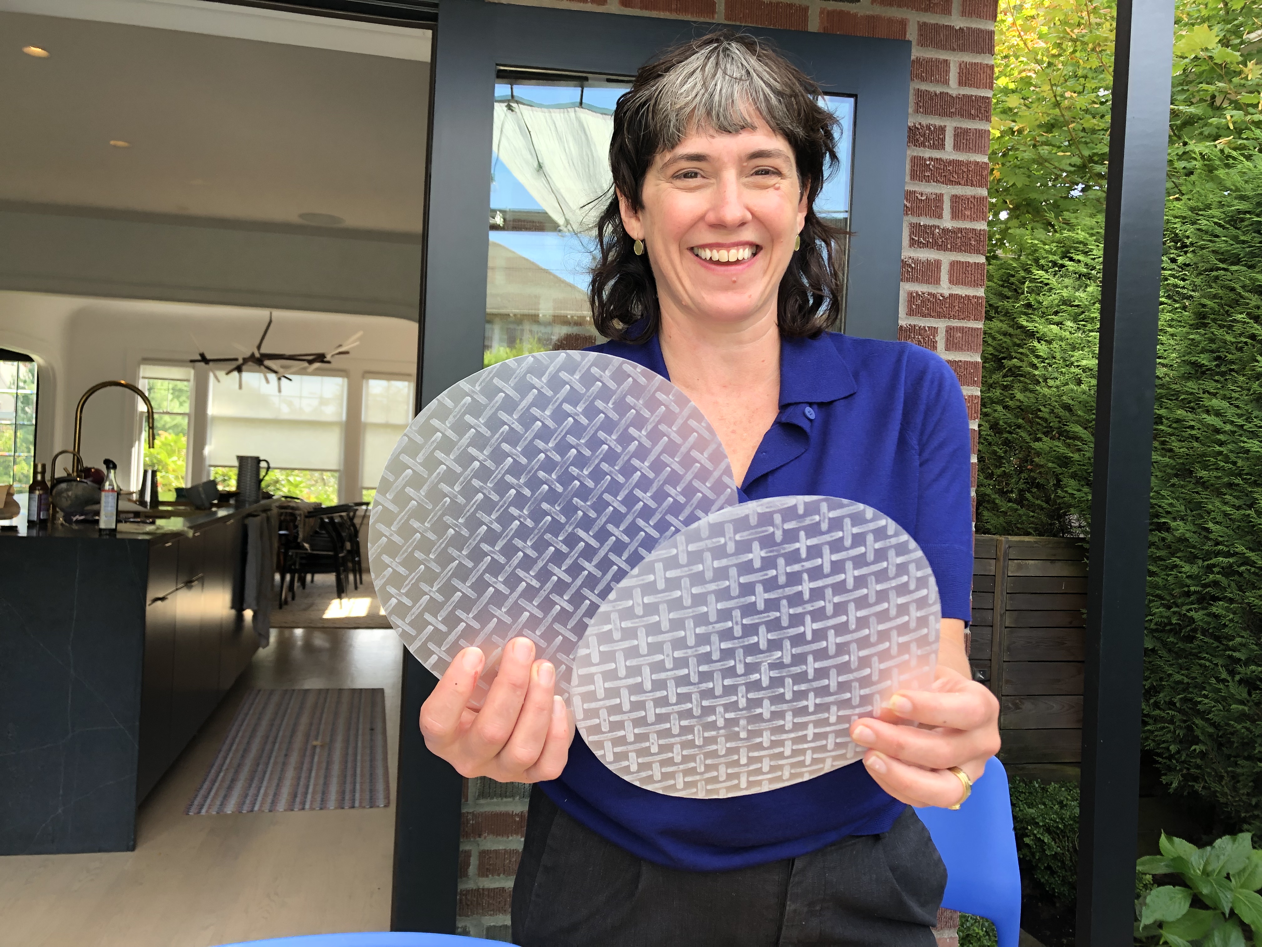 caption: Seattle food writer Sara Dickerman uses rice wraps to make fresh rolls for lunch.