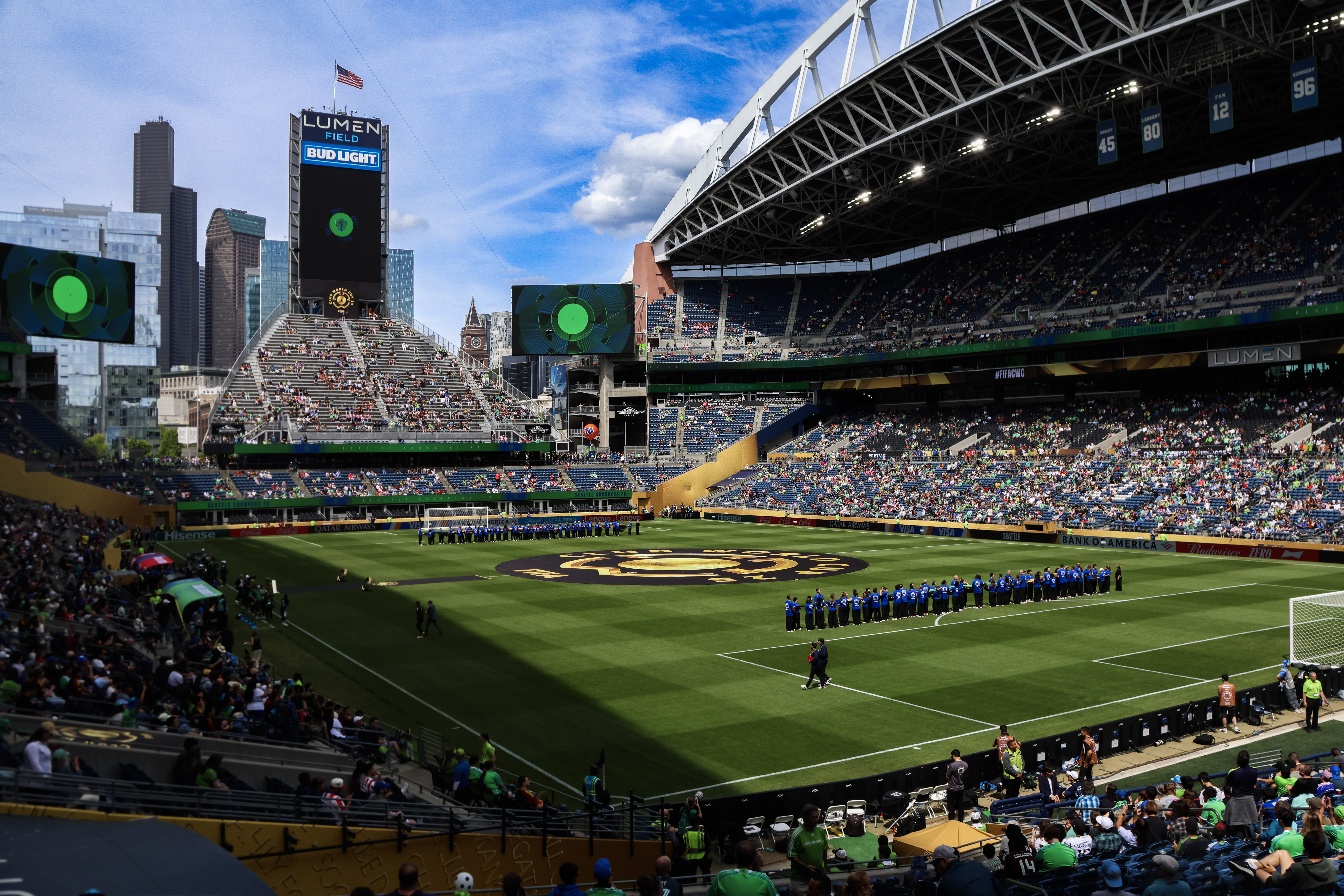 caption: The opening ceremony for the FIFA Club World Cup 2025 at Lumen Field June 19. After the ceremony, the Seattle Sounders took on Spanish Atlético de Madrid.