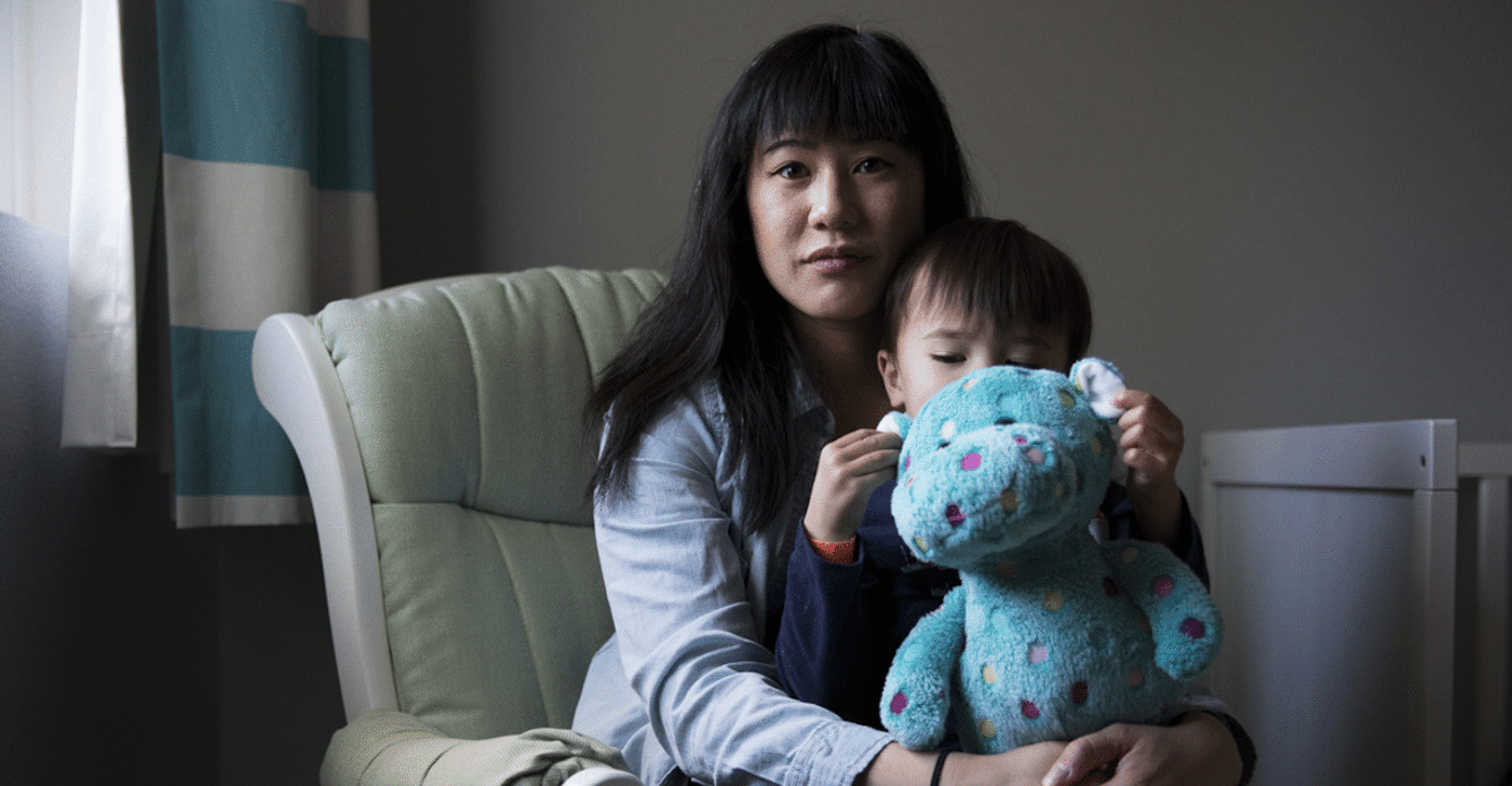 caption: Photos of Seattle-area mothers who have experienced postpartum anxiety.