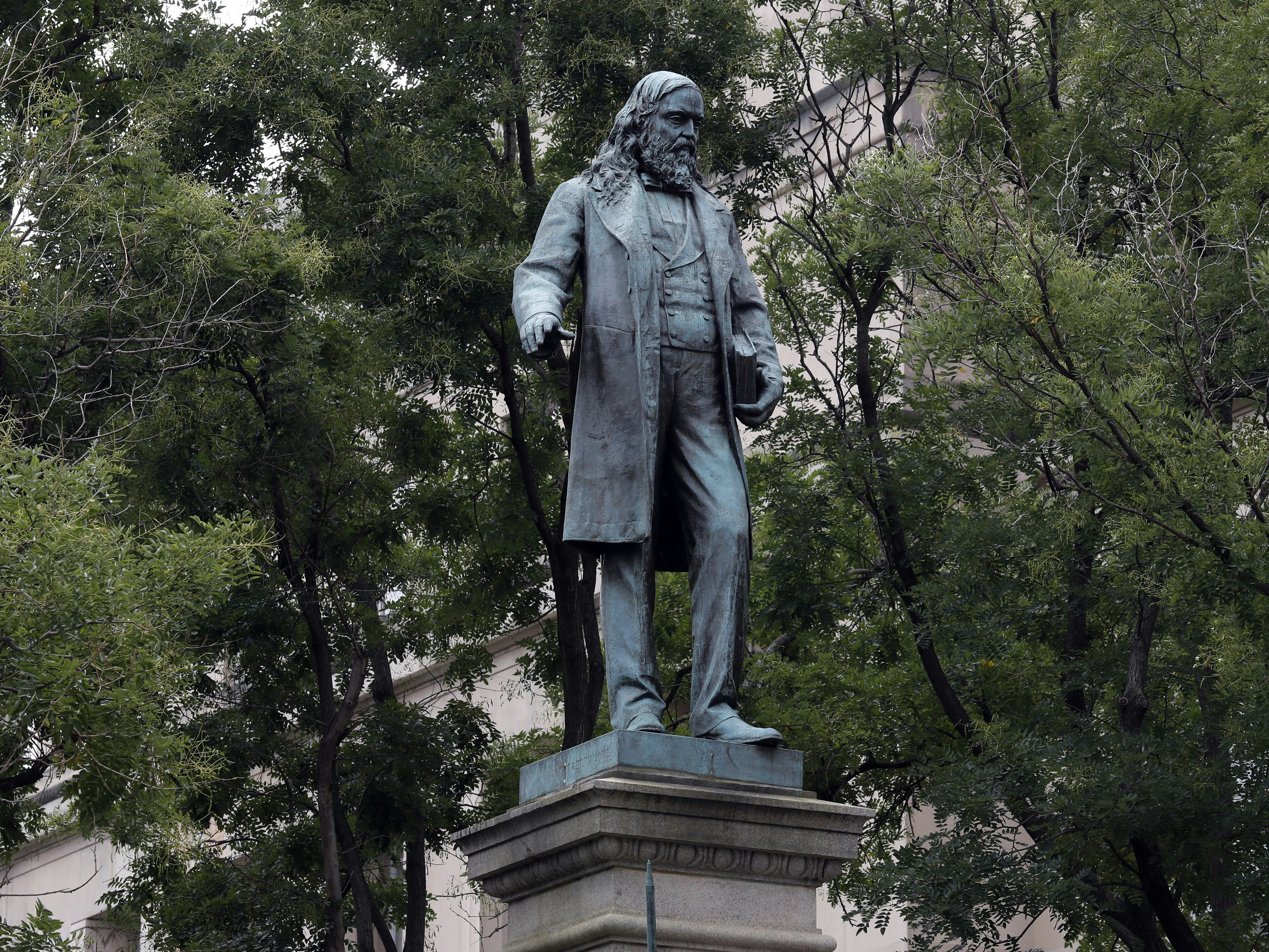 A Confederate statue toppled in Washington, D.C., in 2020 has been reinstalled