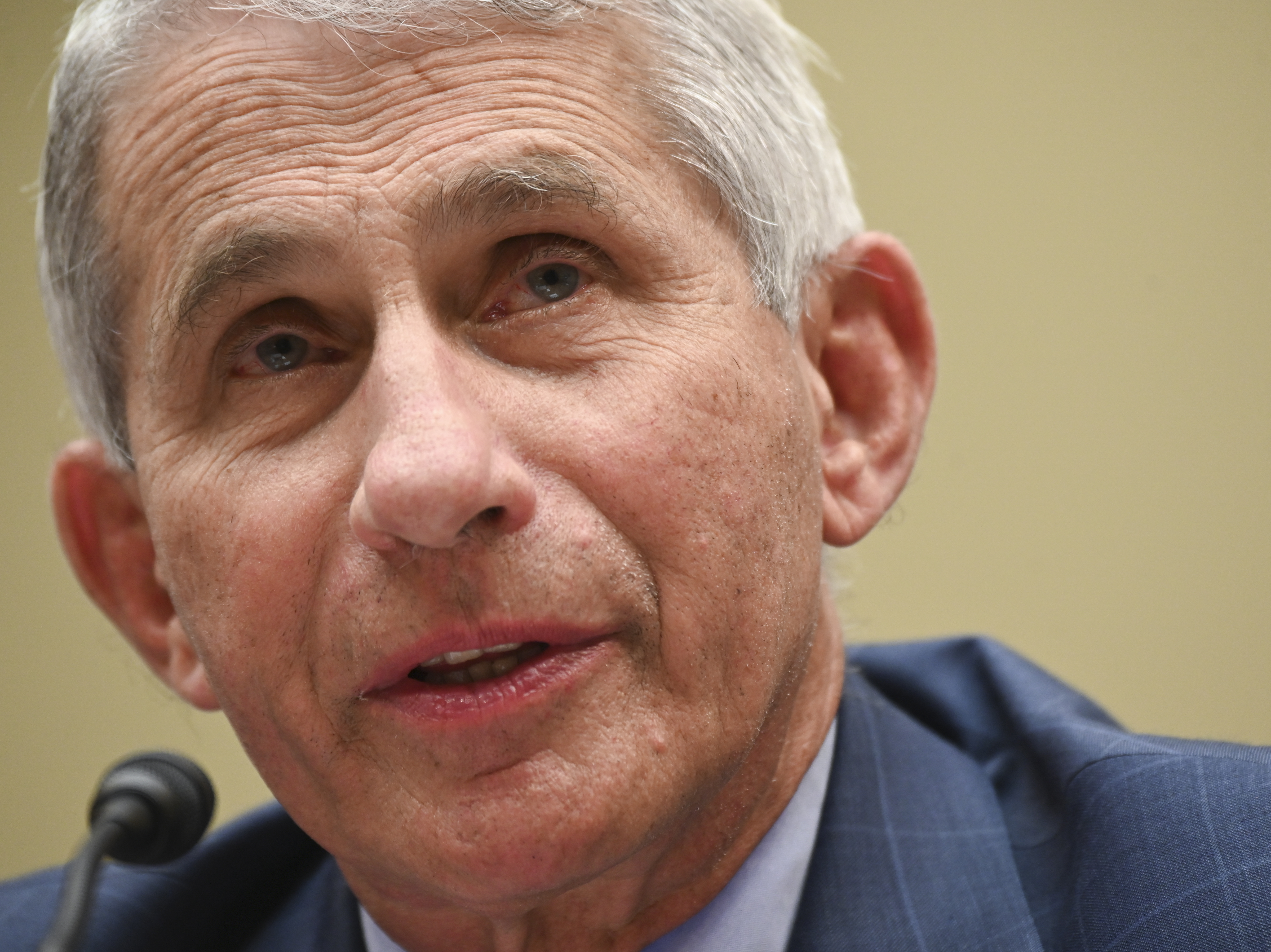 caption: Dr. Anthony Fauci testifies last week in a House subcommittee hearing on the coronavirus. In an online forum Wednesday hosted by Harvard University, he shared that he has received death threats.