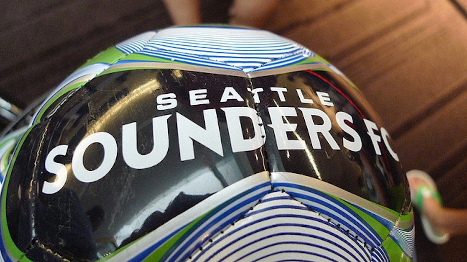 Seattle Sounders logo on ball