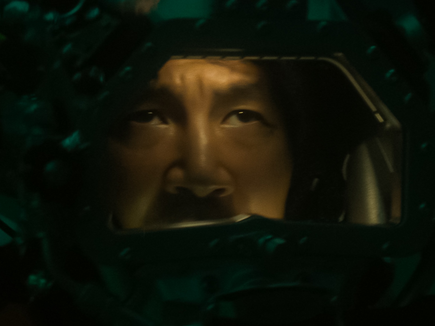 caption: Simu Liu stars as saturation diver Dave Yuasa in <em>Last Breath, </em>trying to rescue his stranded teammate.