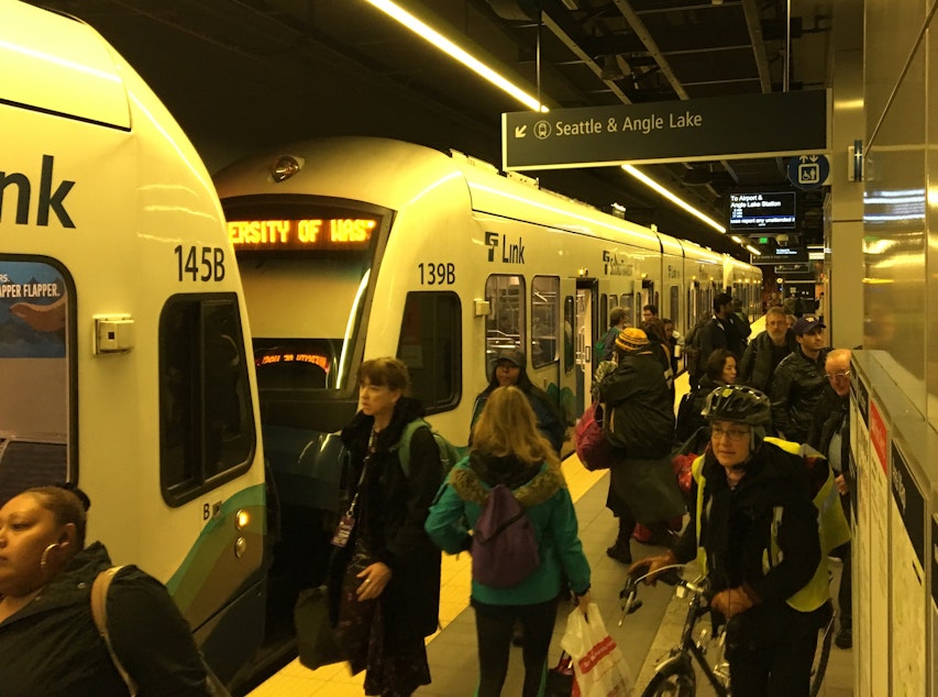 caption: Sound Transit's University of Washington light rail station