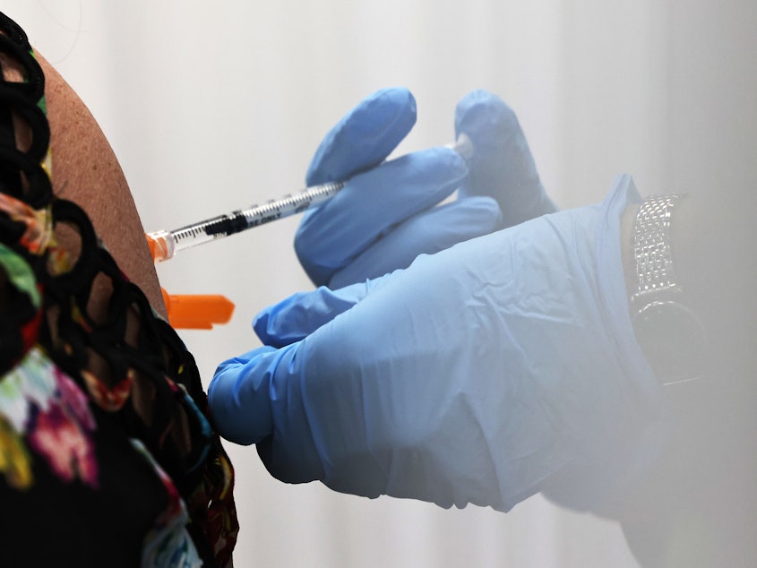 caption: Doses of the Johnson & Johnson COVID-19 vaccine will drop by 86% next week after one of the company's manufacturers released a stockpile and those have been distributed.