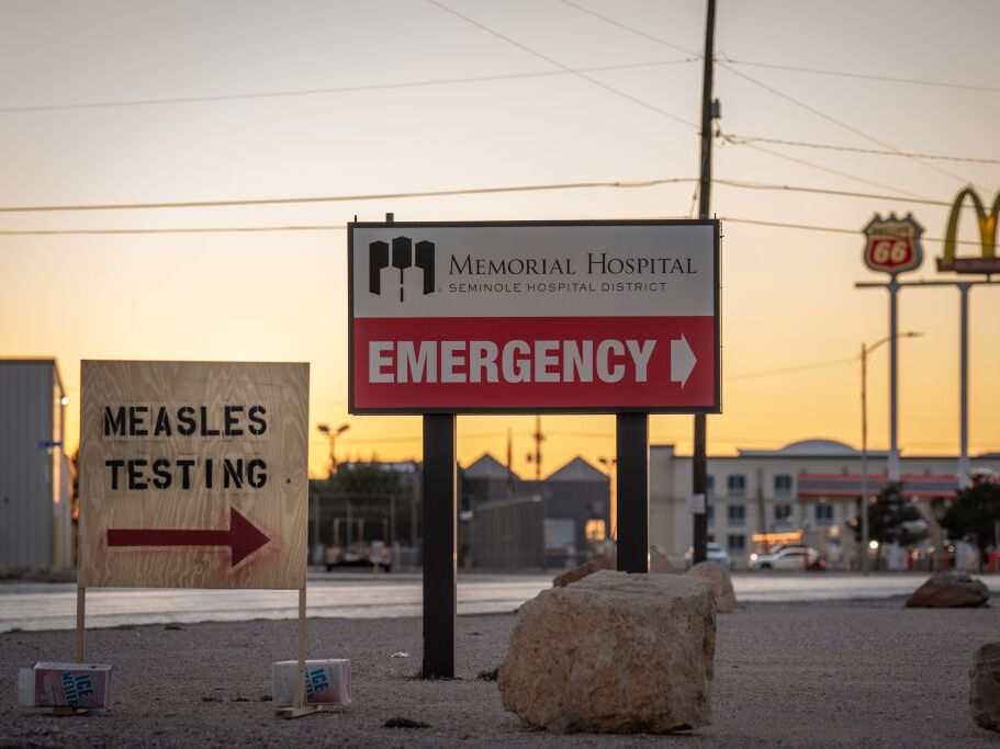 caption: A second death has been confirmed in the measles outbreak in West Texas. An unvaccinated adult tested positive for the virus across the border in New Mexico.