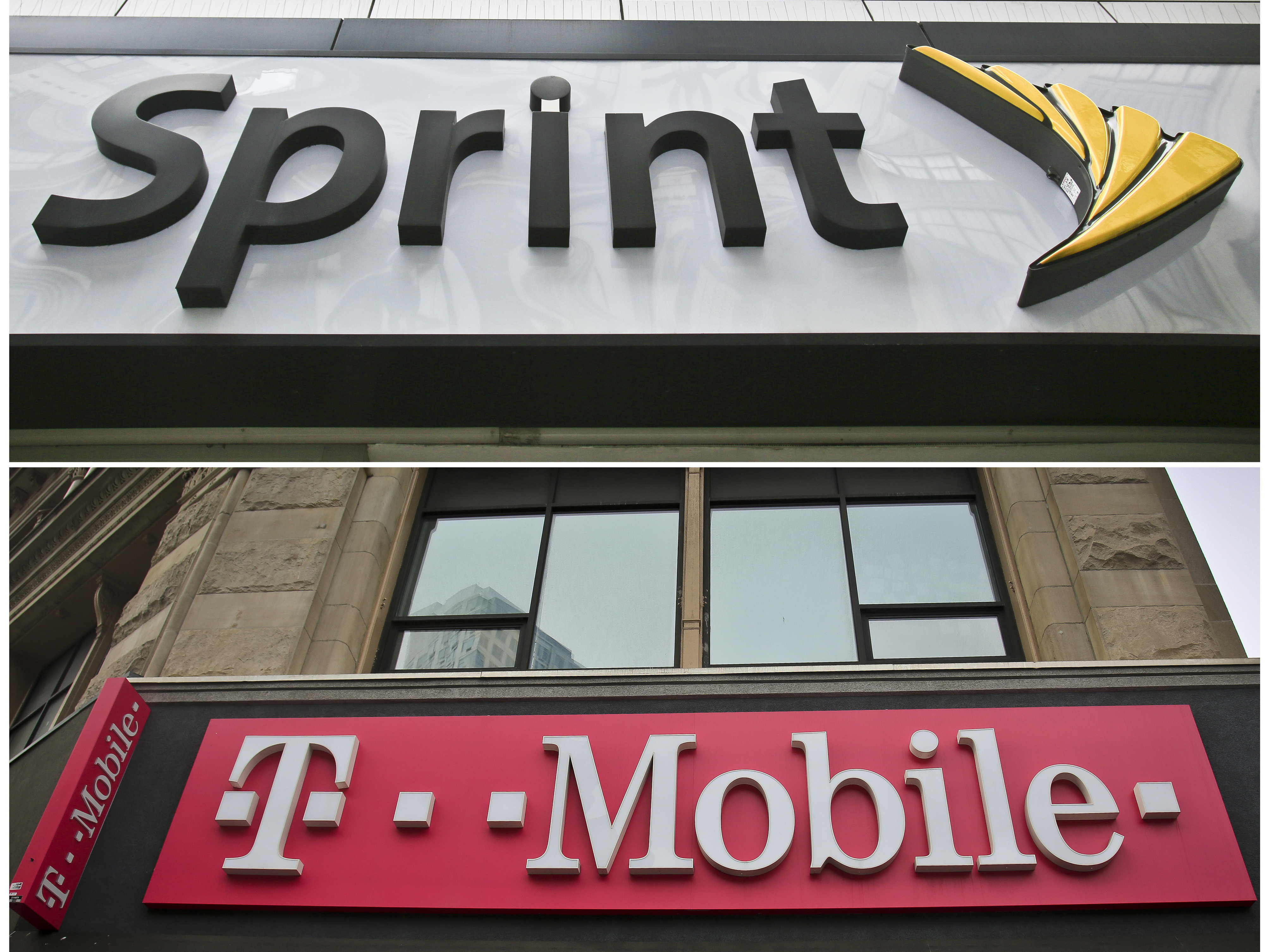 caption: A federal judge ruled in favor of T-Mobile's takeover of Sprint in a merger that would combine the country's third- and fourth-largest wireless carriers.