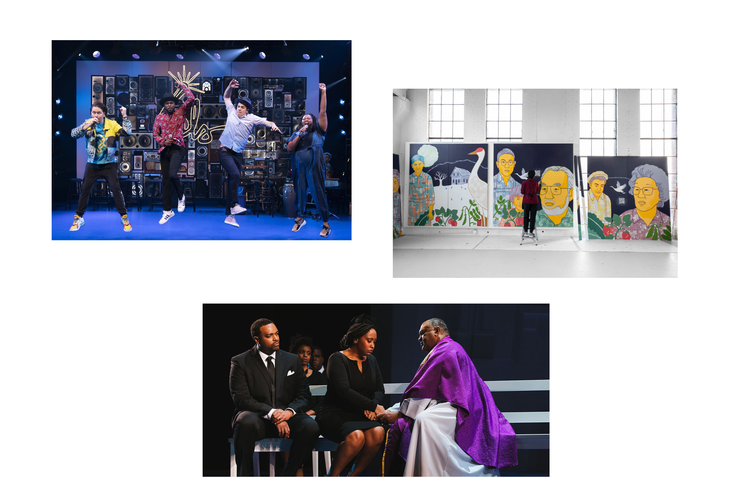 caption: Clockwise from upper left: Freestyle Love Supreme, Emerging Radiance and Blu