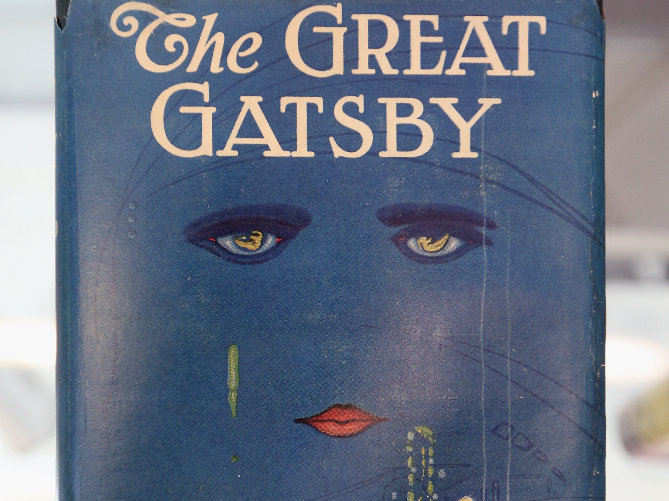 caption: A first edition of F. Scott Fitzgerald's <em>The Great Gatsby</em> at the London International Antiquarian Book Fair on June 13, 2013.