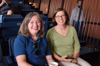 caption: Melinda Jankord-Steedman and Phyllis Jantz at the Youngstown Cultural Arts Center for the 'Week in Review' summer tour stop on Friday, May 29.