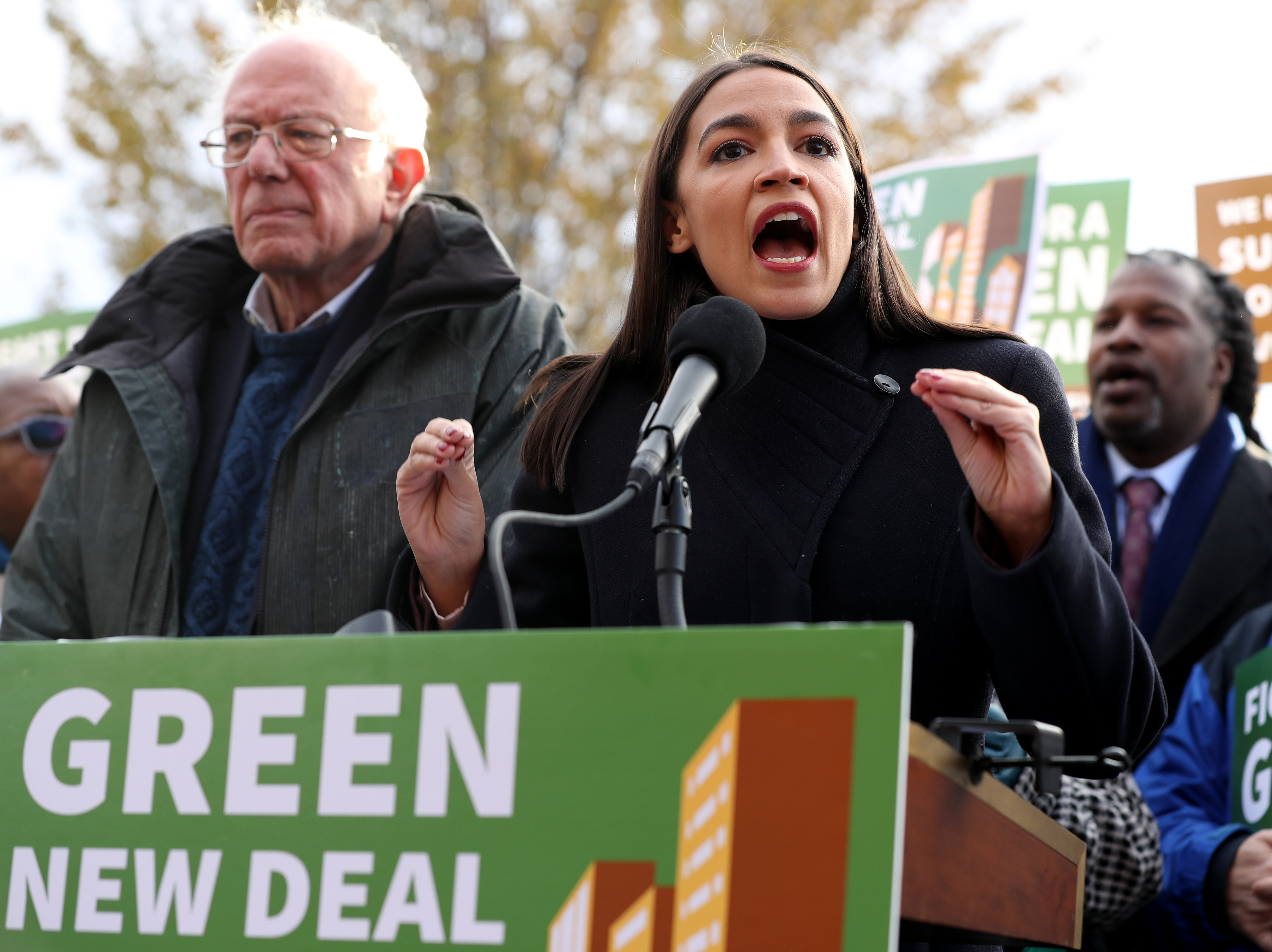 caption: Rep. Alexandria Ocasio-Cortez was one of the breakout figures of the 2018 election.